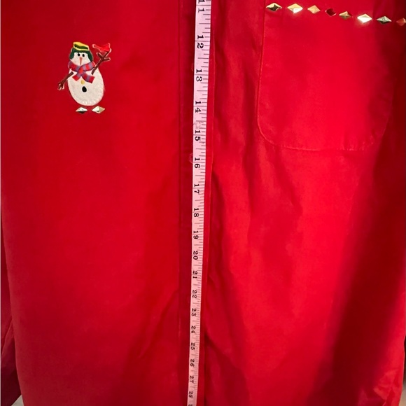 Christmas Embroidered vintage women’s shirt size L - Picture 7 of 7
